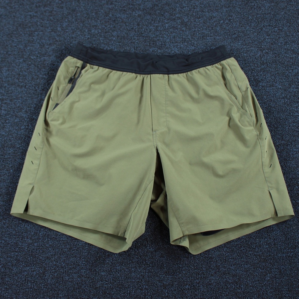 Ten Thousand Interval Shorts Mens Large Olive Green 7" Inseam Athletic Training
